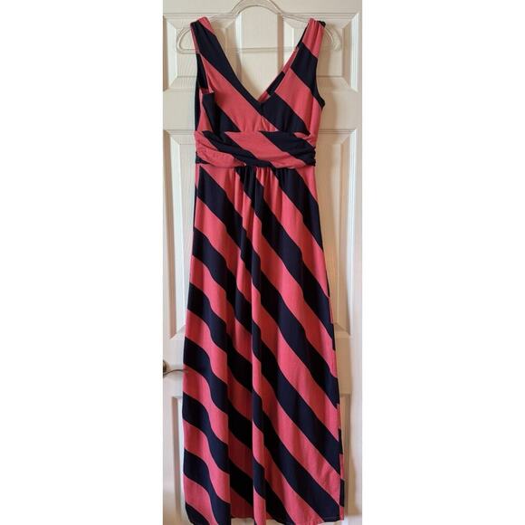 Lilly Pulitzer Sloane Maxi Dress, Pink/Navy Stripe Size M - Picture 2 of 8